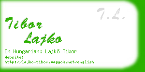 tibor lajko business card